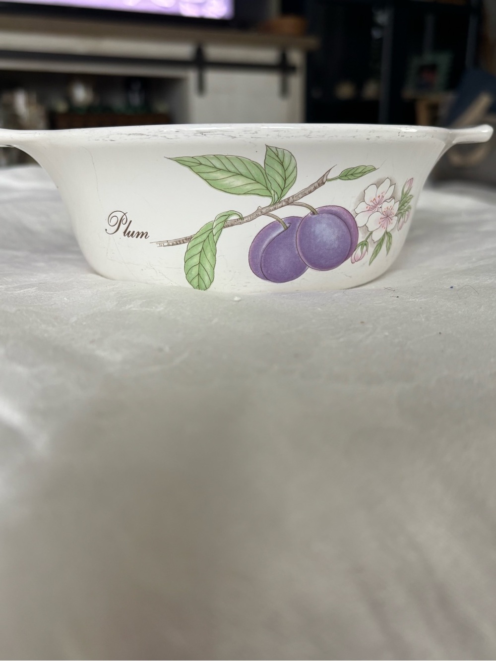 Plum Ceramic Baking Dish - Purple Fruit Design